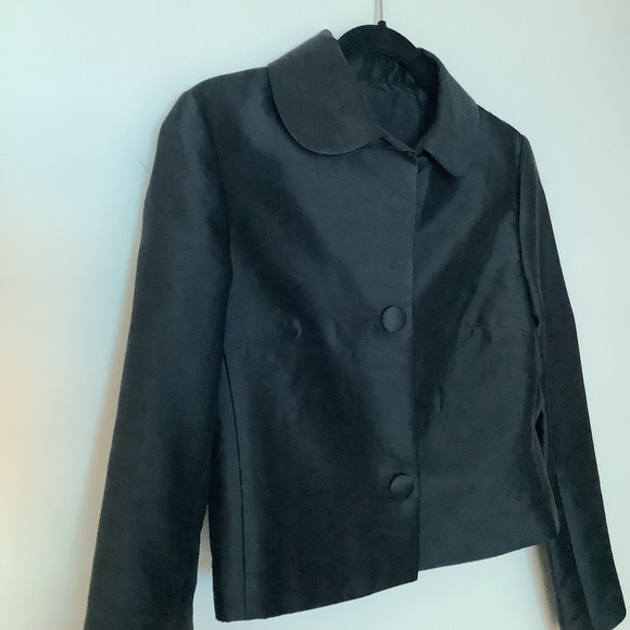 Wool Silk Cropped Jacket - Picture 3 of 11